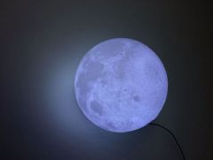 3d Printed Moon Lamp With Base and ESP8266